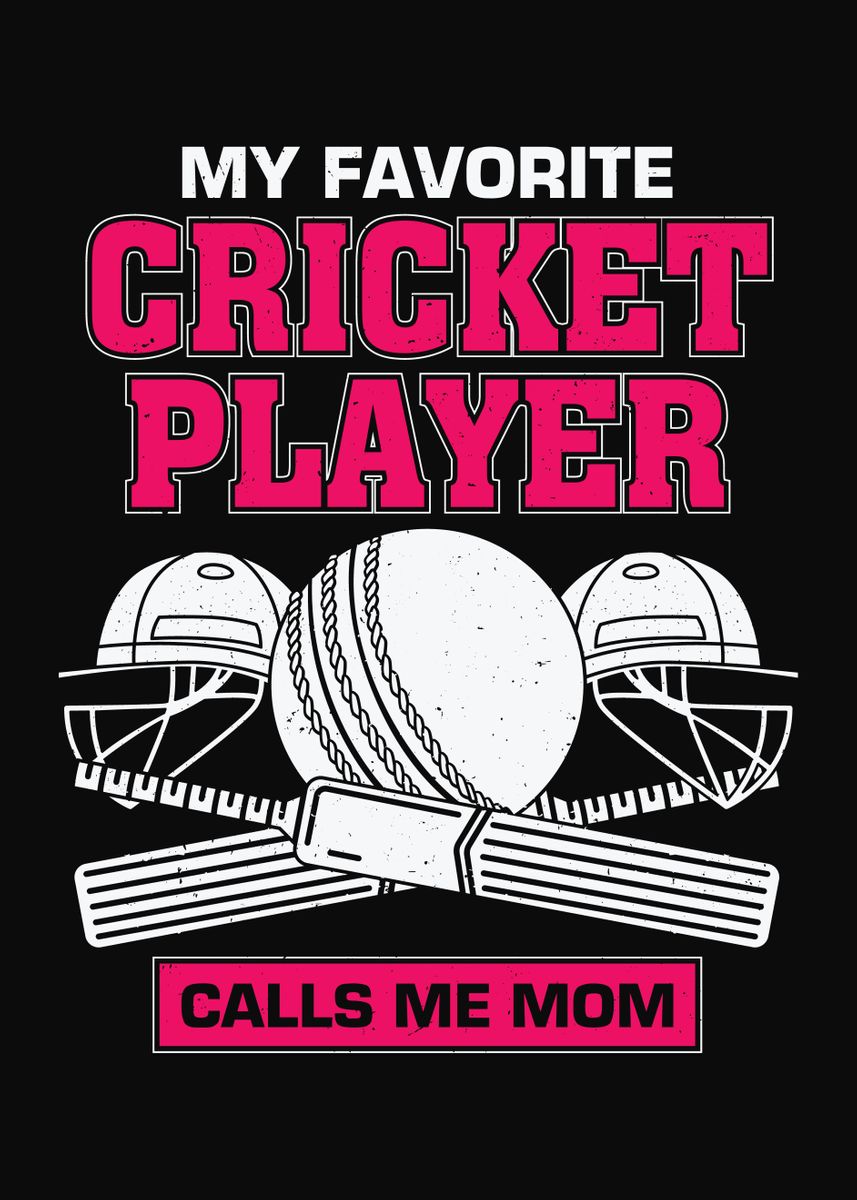 'Cricket Mom Design' Poster by Marcel Doll Displate