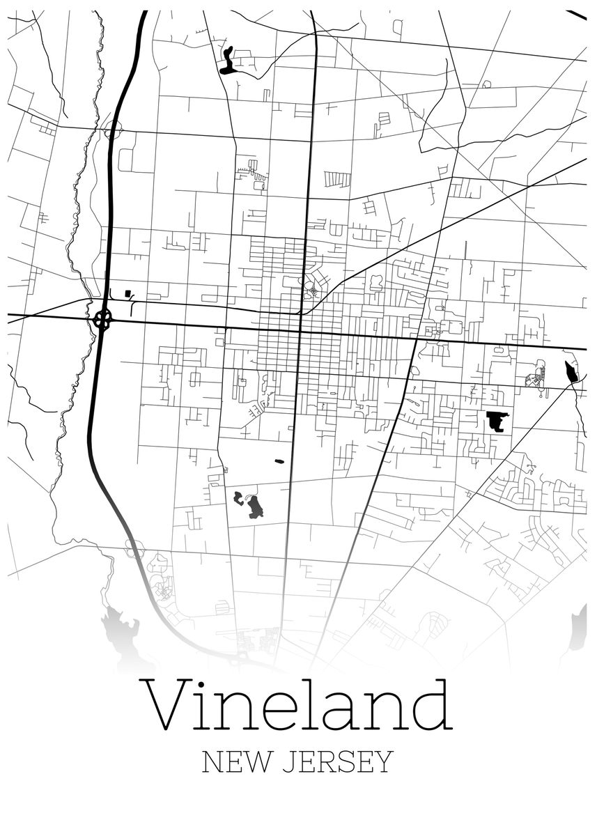 'Vineland New Jersey ' Poster by RelDesign Displate