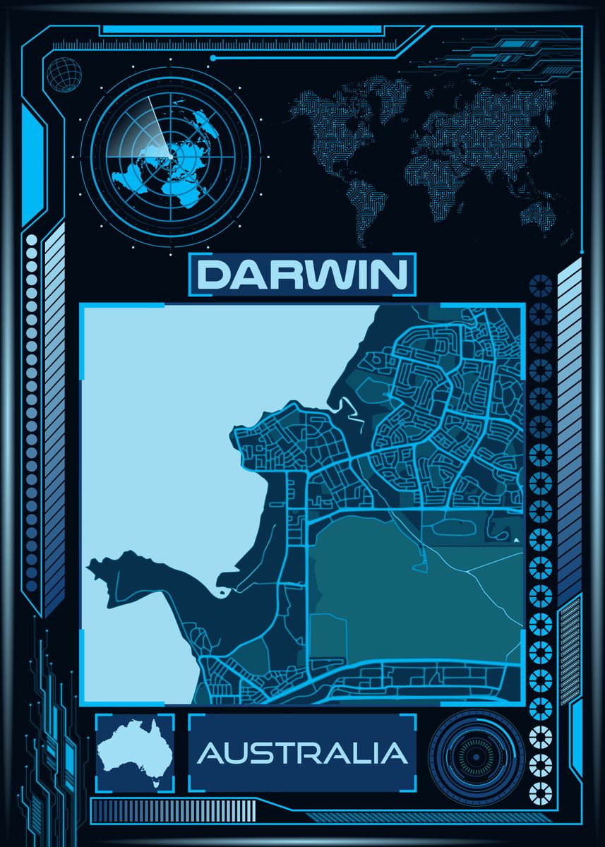 DARWIN MAP AUSTRALIA Poster Picture Metal Print Paint By Artistic   35bbafc12ceb49fc777ffcd651e838b1 1878a90670a8308ac1eeaed44bcd99a8 