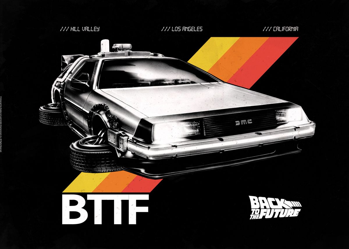 'DeLorean DMC-12' Poster by Back To The Future | Displate