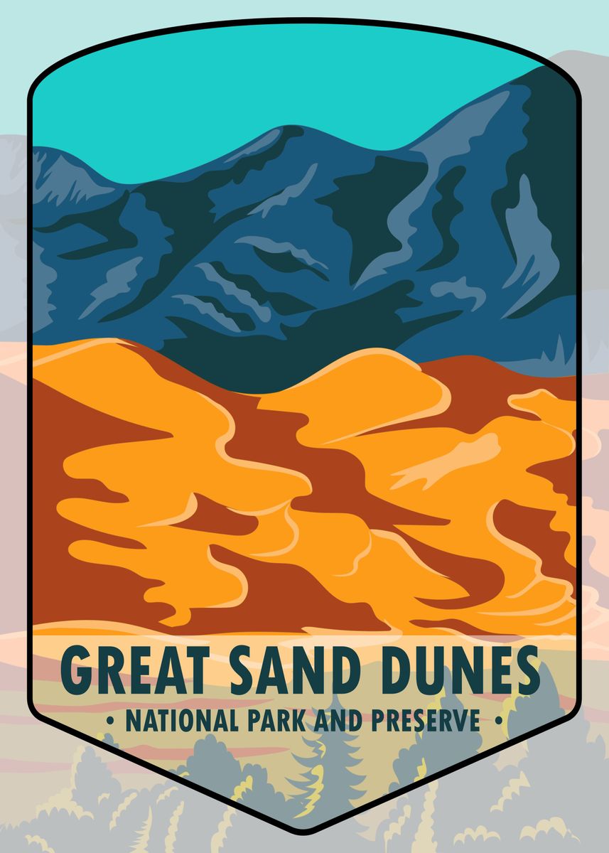 'Great Sand Dunes Park' Poster, picture, metal print, paint by Artistic ...