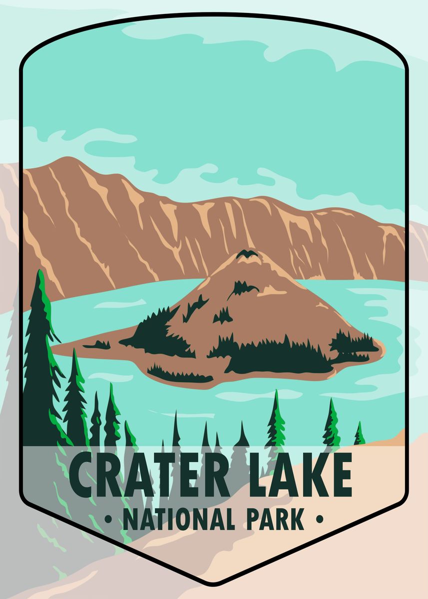 'Crater Lake National Park ' Poster, picture, metal print, paint by ...
