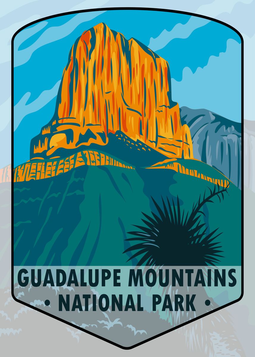 'Guadalupe Mountains Park' Poster, picture, metal print, paint by ...