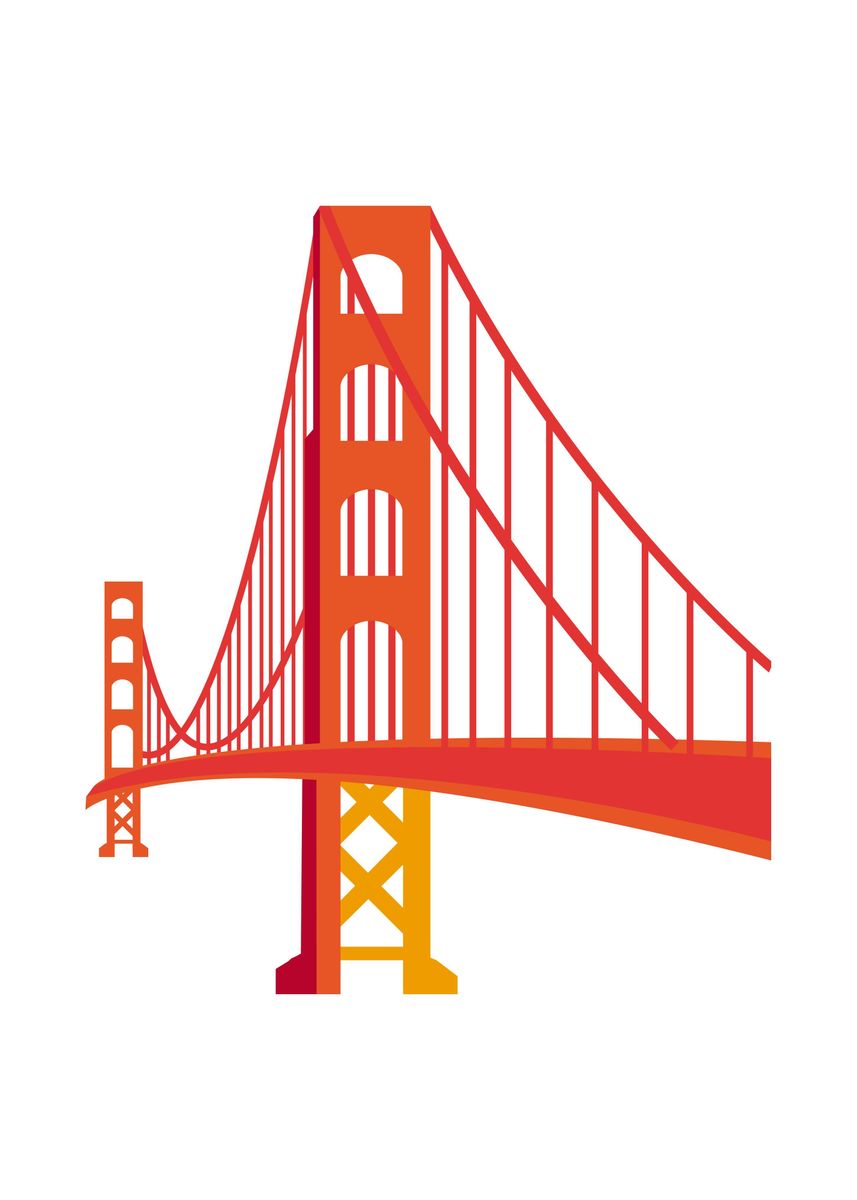 'Bridge San Francisco' Poster, picture, metal print, paint by ...