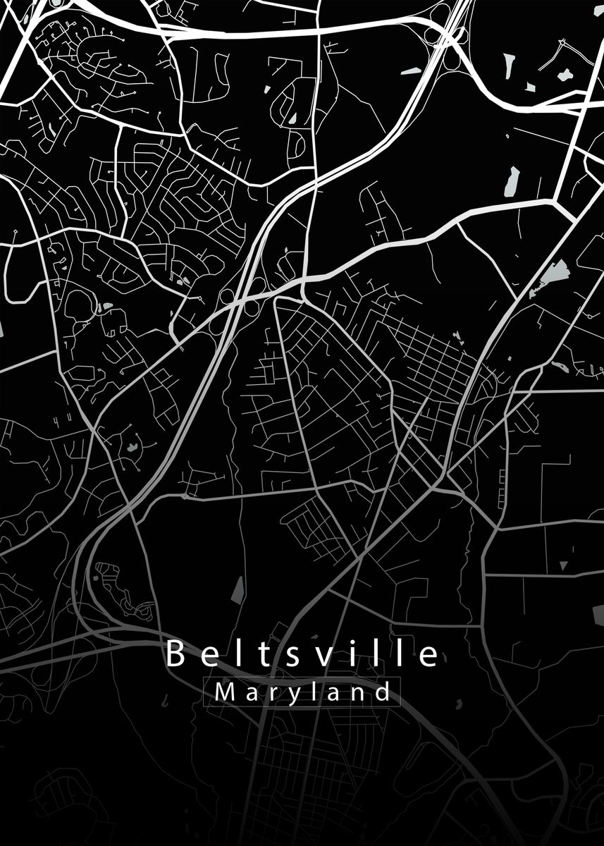 'Beltsville City Map' Poster by Robin Niemczyk Displate