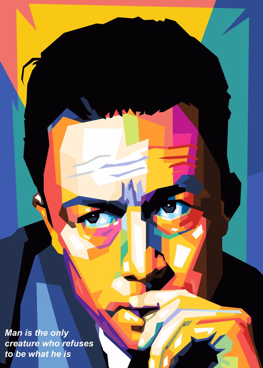 'Albert Camus' Poster by Sherlock Wijaya | Displate