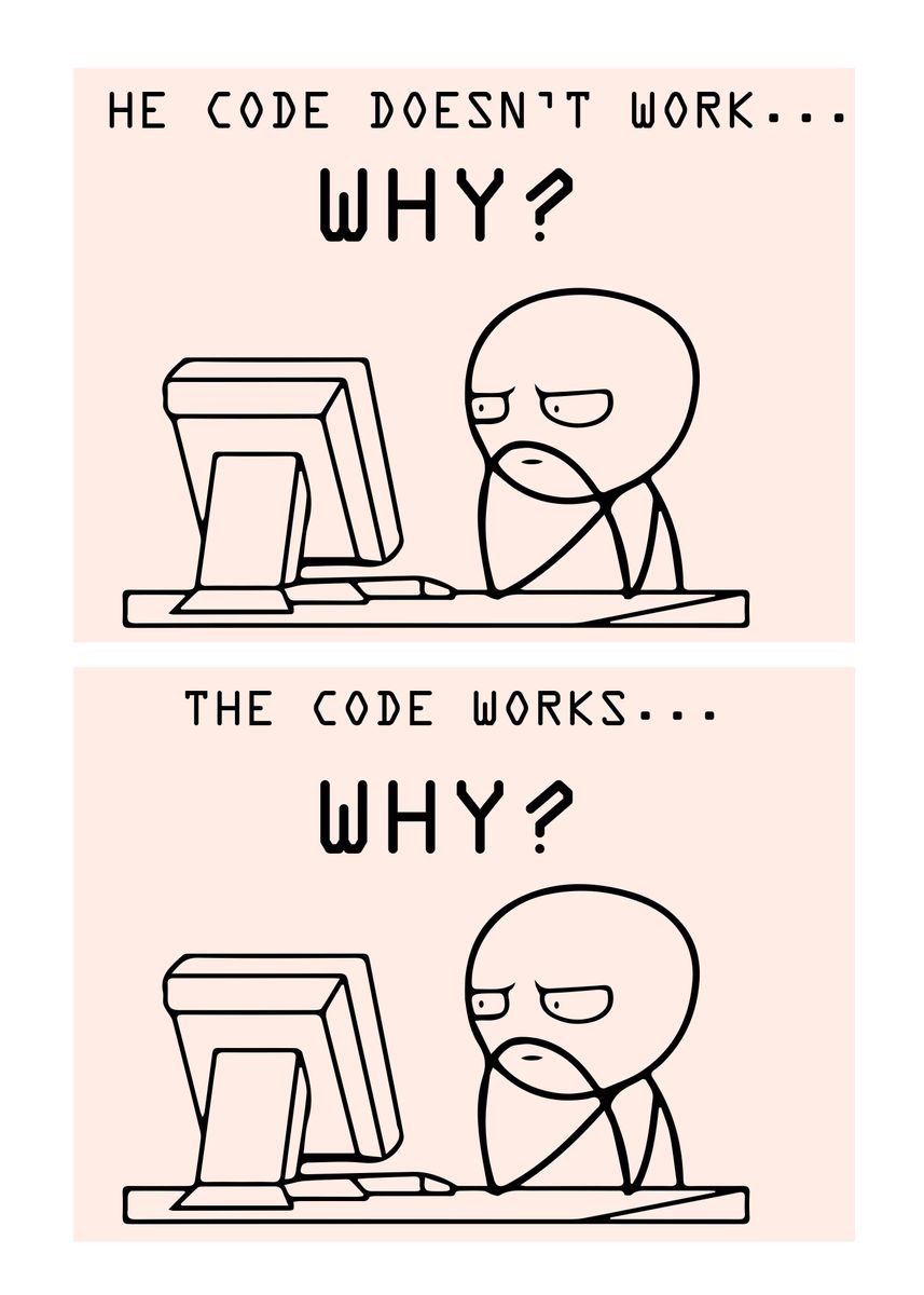 'Programmer Funny Meme' Poster, picture, metal print, paint by Metal ...
