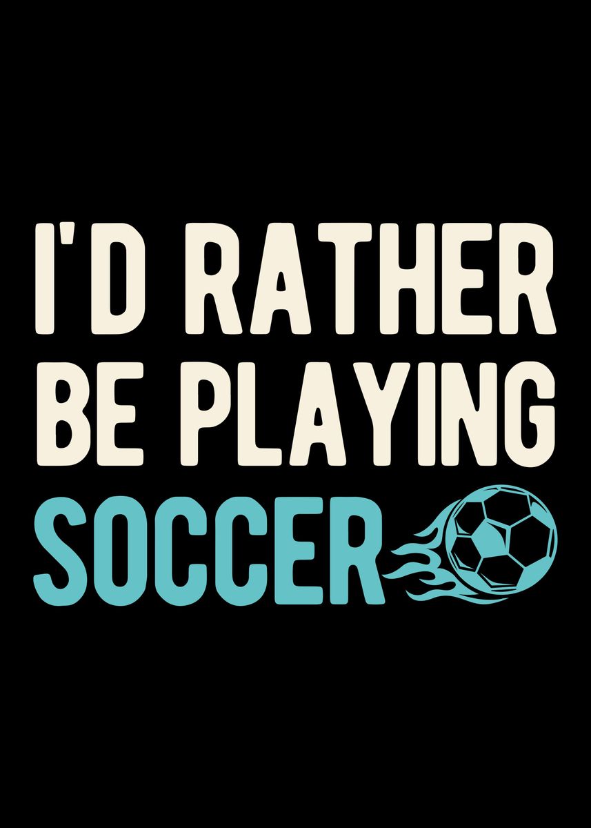 'Funny Soccer' Poster by Visualz Displate