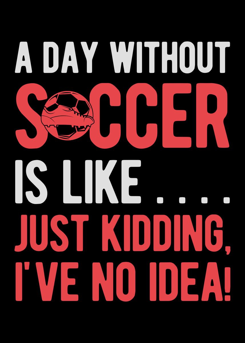 'Funny Soccer' Poster by Visualz Displate