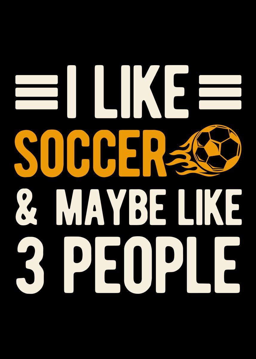 'Funny Soccer' Poster by Visualz Displate