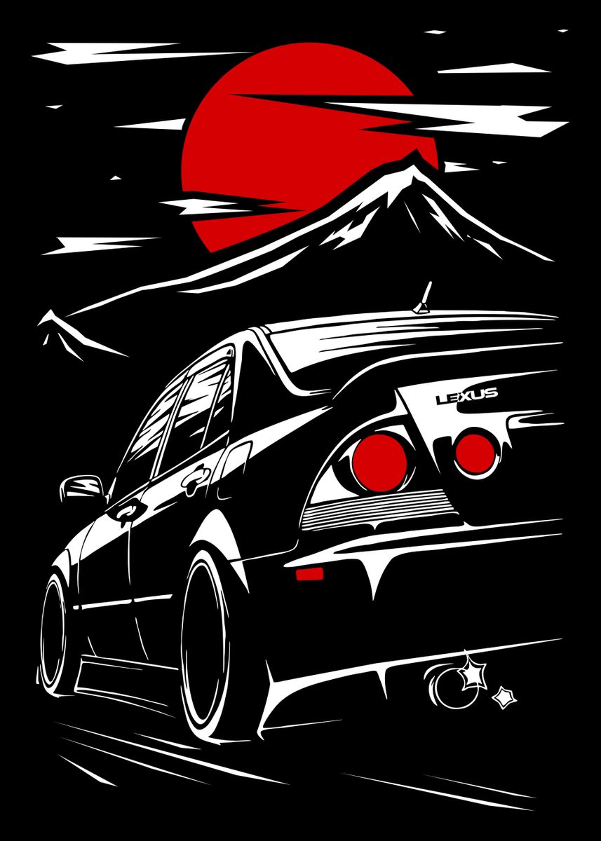 'Lexus IS300' Poster, picture, metal print, paint by Faissal Thomas ...