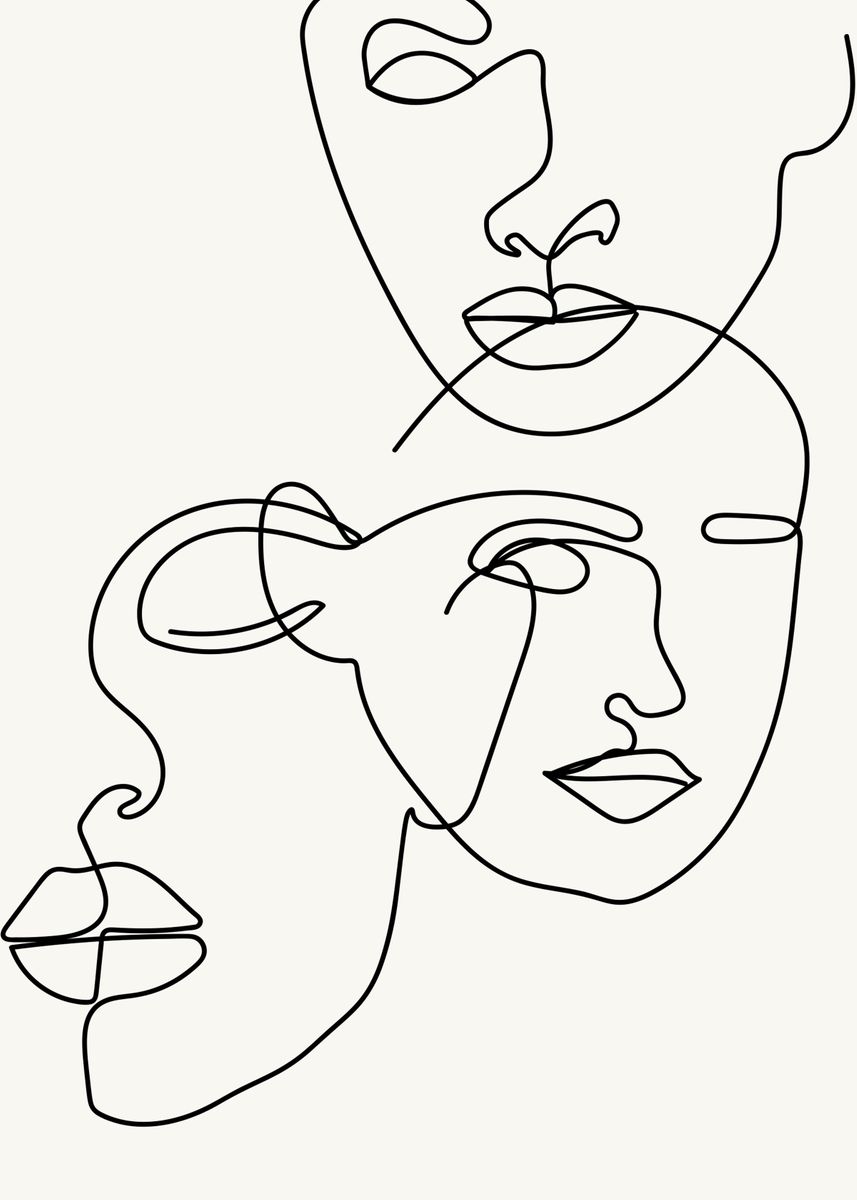 'Woman line art' Poster, picture, metal print, paint by Human Shadow ...