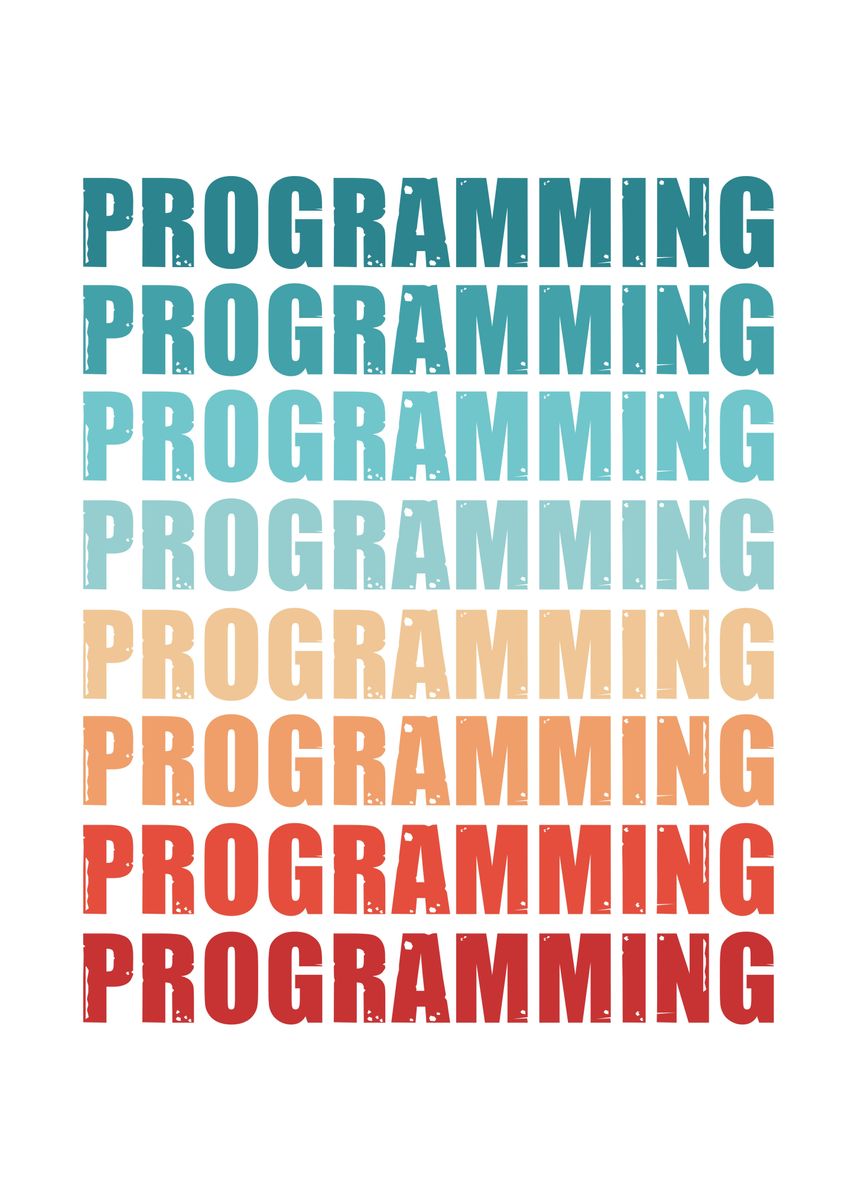 'Retro Programming Vintage' Poster, picture, metal print, paint by Phil ...