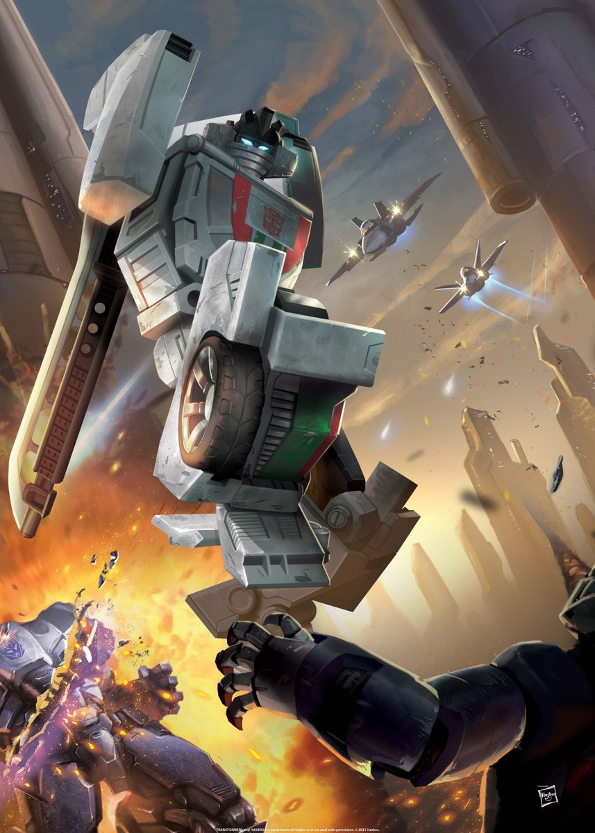 'Wheeljack' Poster, picture, metal print, paint by Transformers Displate