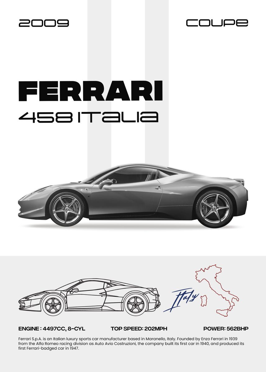 Ferrari 458, Art cars, Roadster car