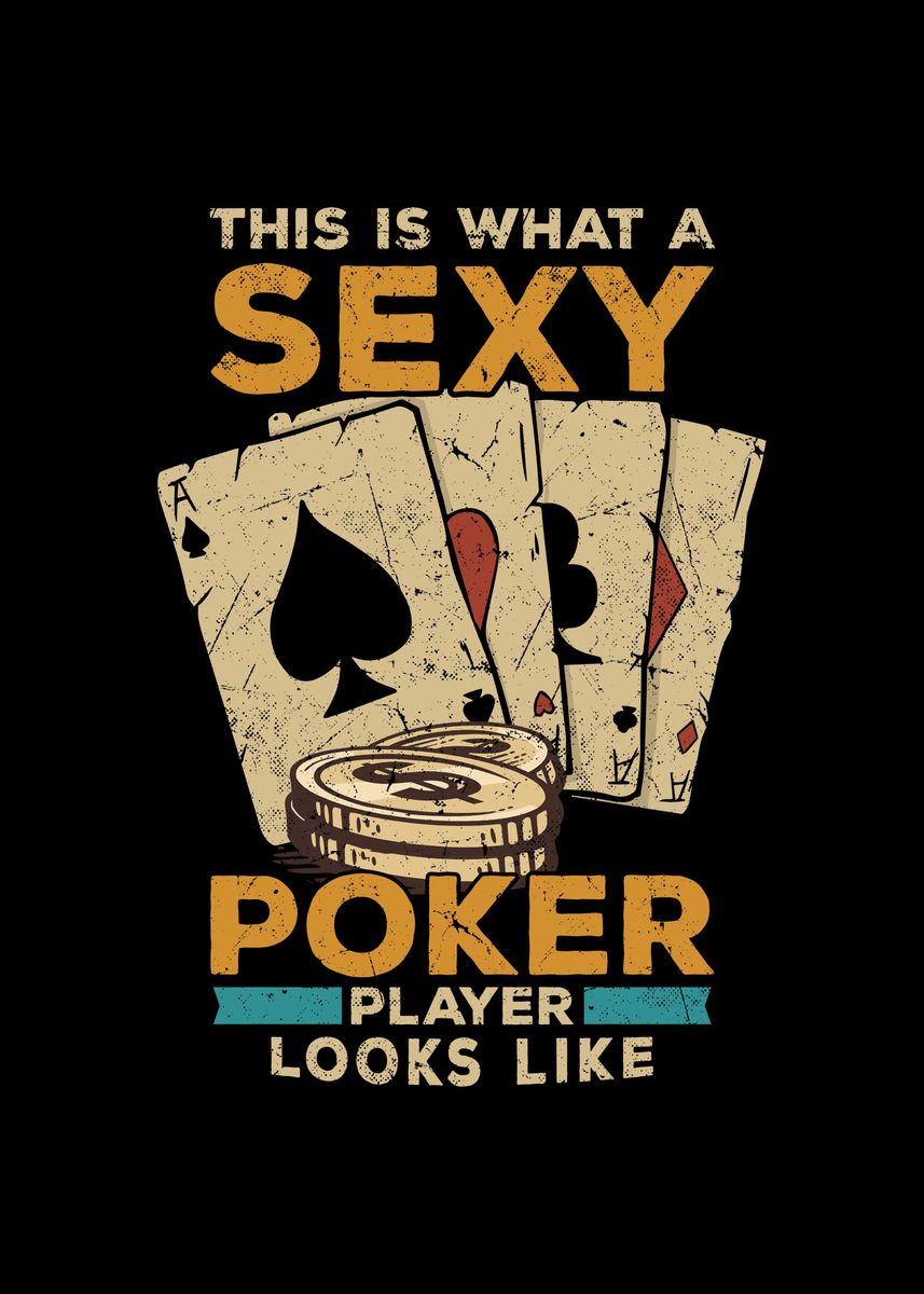 'Awesome Poker Sayings Gift' Poster, picture, metal print, paint by TW