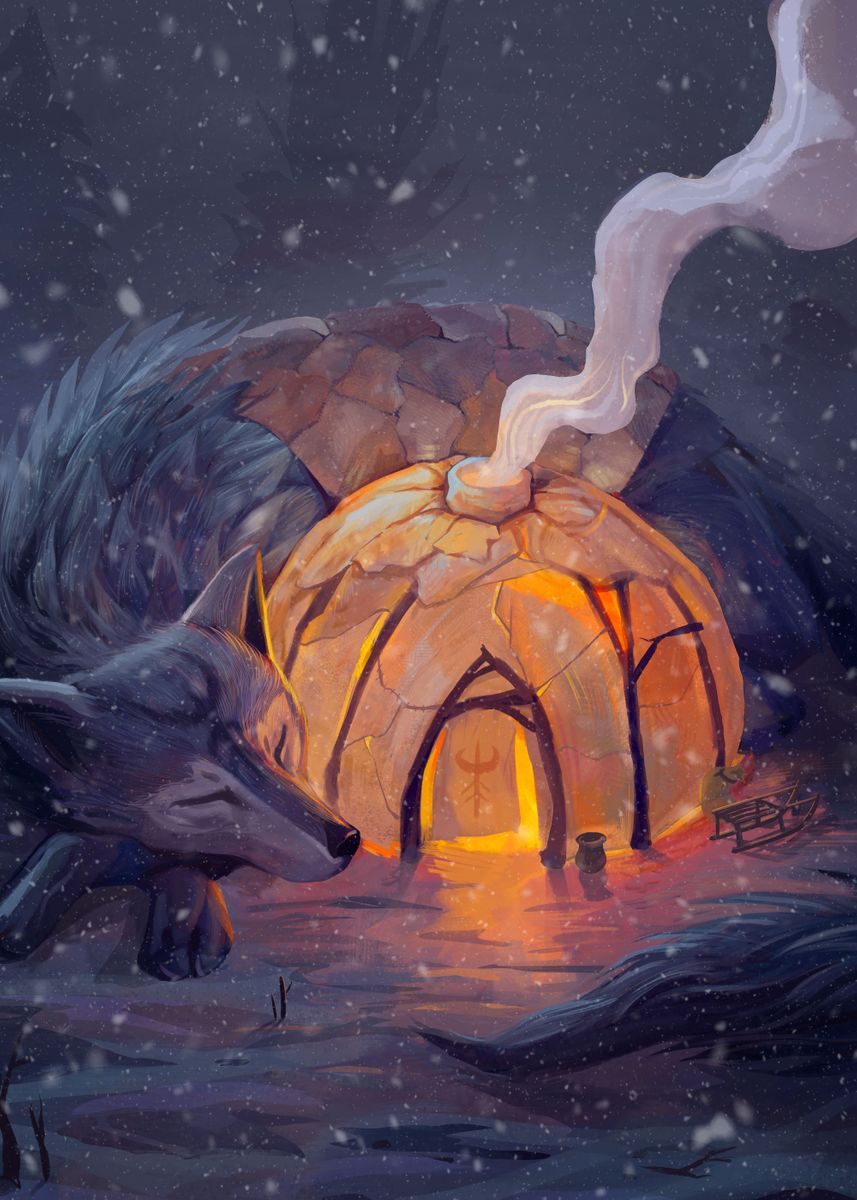 'Guardian of the Igloo' Poster by Margot Zussy | Displate