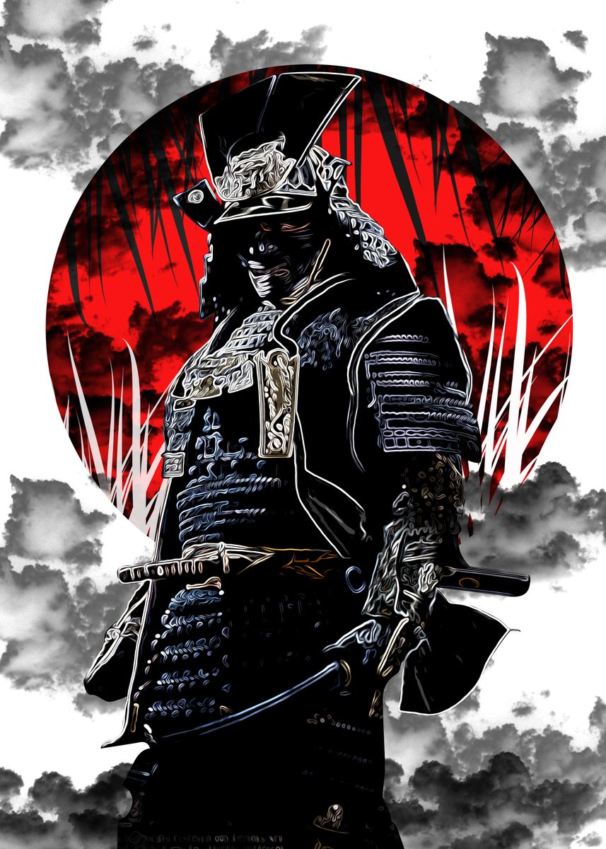 'Samurai' Poster, Picture, Metal Print, Paint By Cyberpunk 2077 | Displate