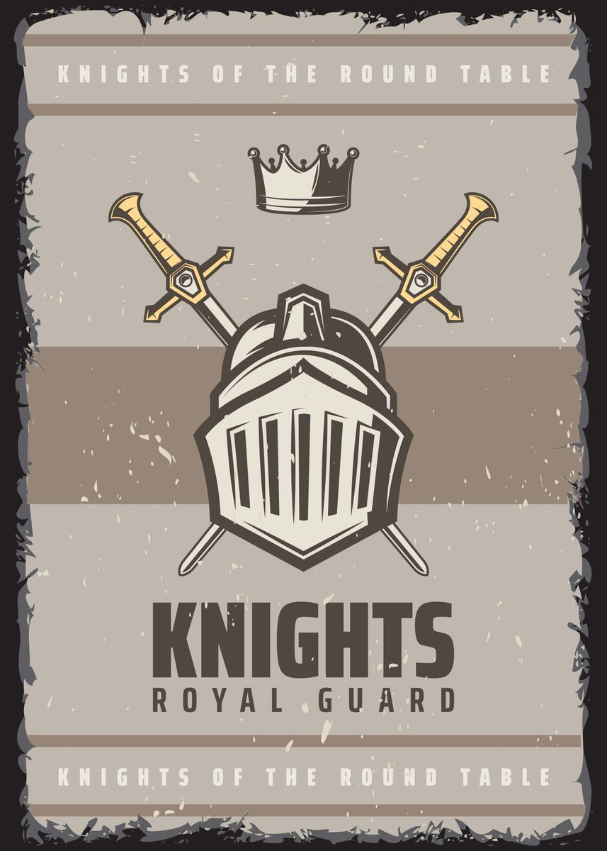 'knights of the round table' Poster, picture, metal print, paint by wan ...