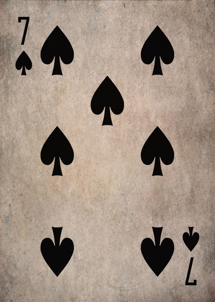 'Seven of Spades' Poster, picture, metal print, paint by XandYart ...