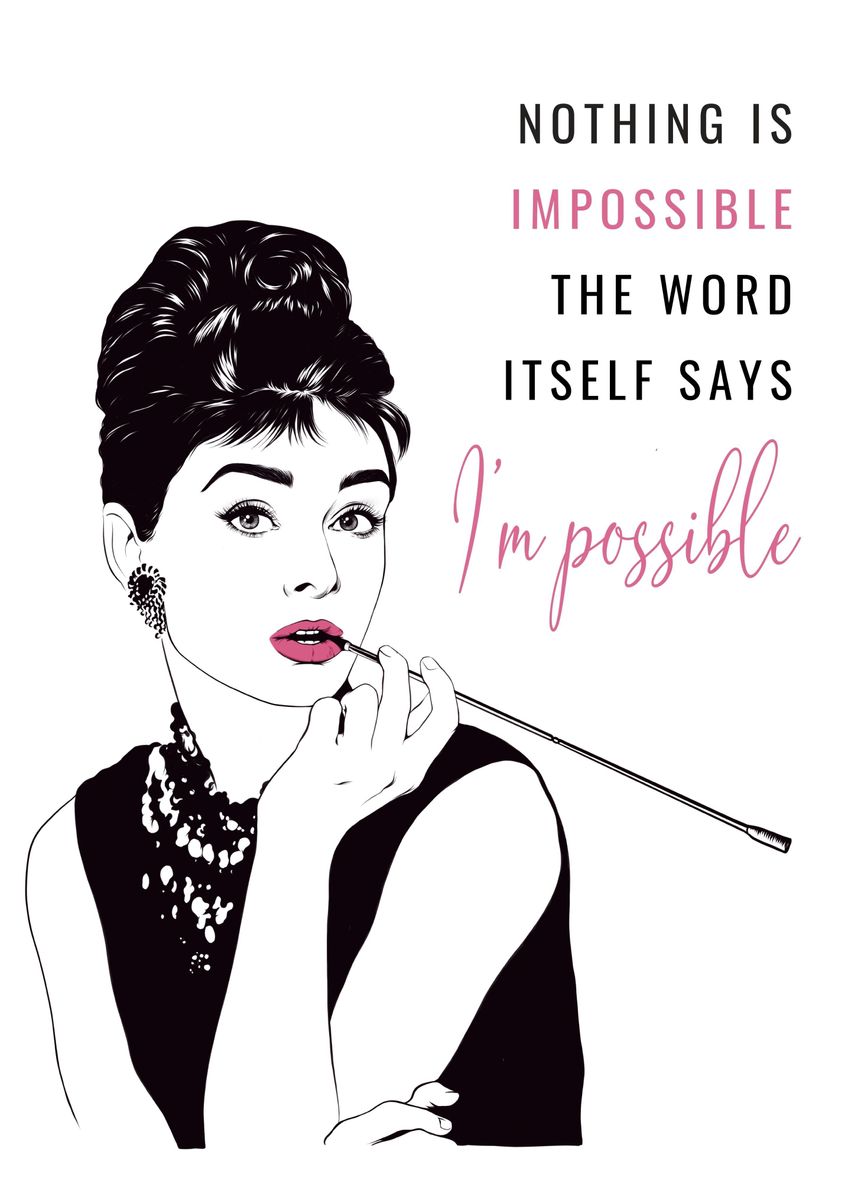 Audrey Hepburn Digital Poster