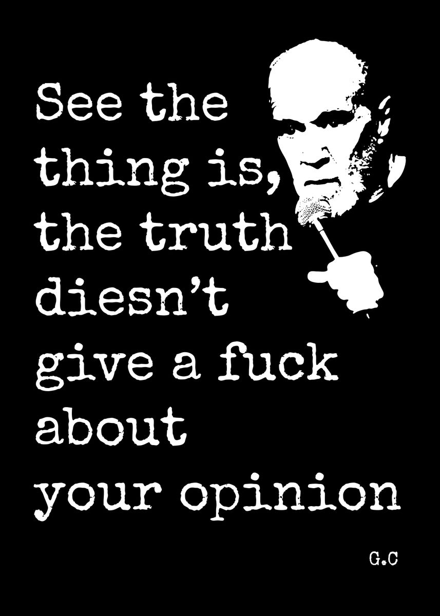 Carlin Jokes' Poster by Magic Apes Displate