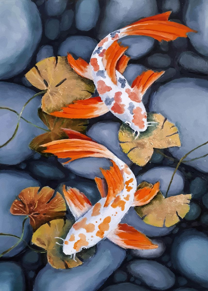 'Koi Fish' Poster by NATU GROUP | Displate