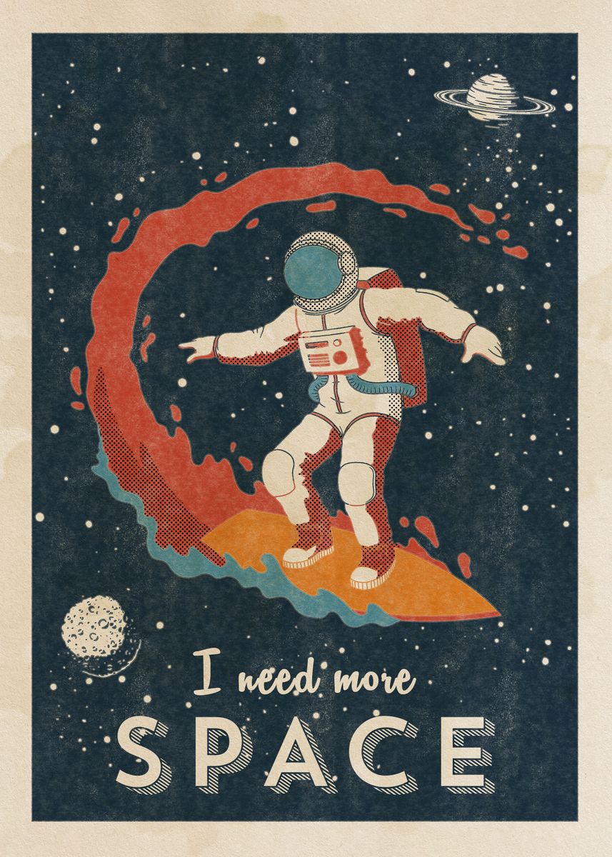 retro space poster