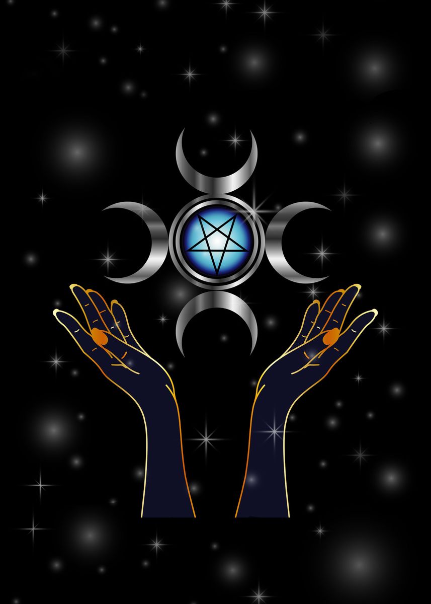 'Triple Goddess pagan' Poster, picture, metal print, paint by Shawlin I ...