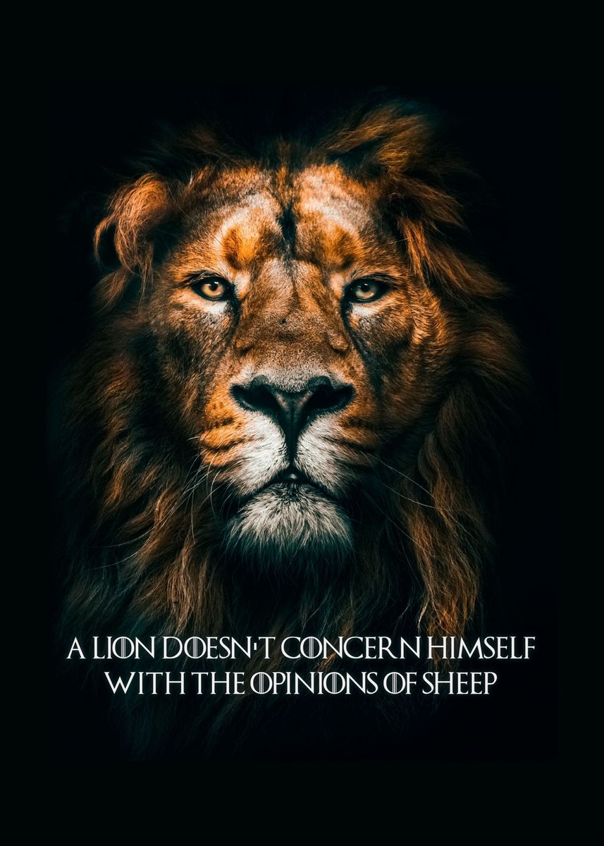 Lion Quotes' Poster by Haus and Hues | Displate