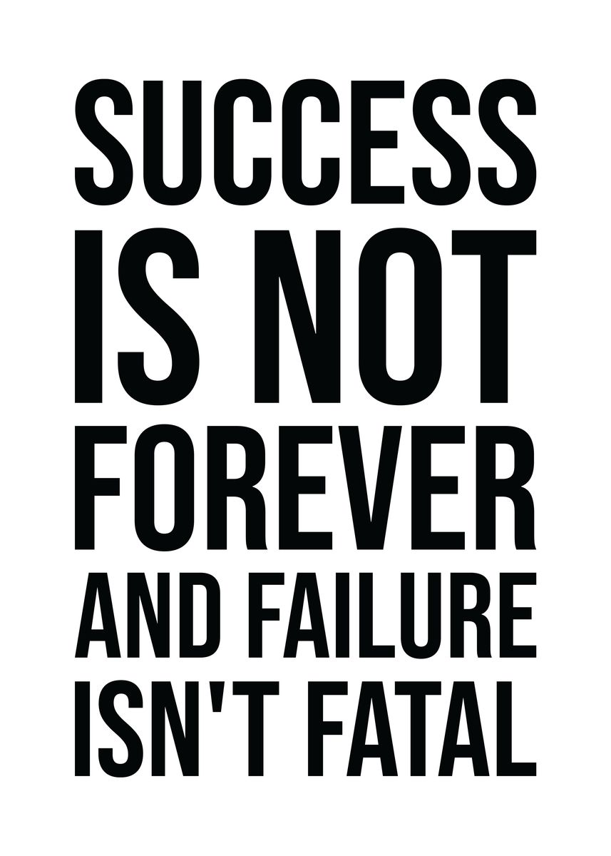 'Success vs Failure' Poster, picture, metal print, paint by CHAN | Displate