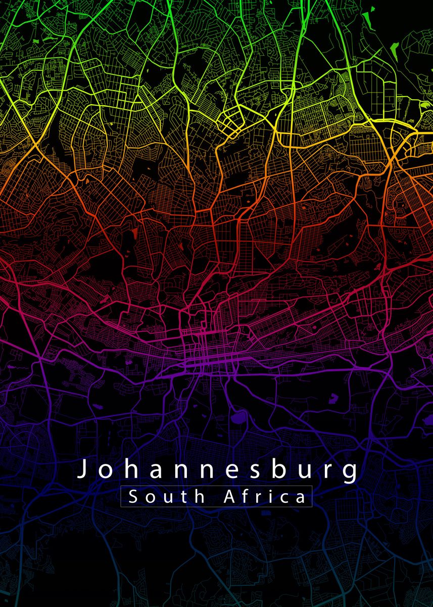 Johannesburg City Map Poster By Robin Niemczyk Displate   18d52b98bd6455ca2815425d90fe4be2 C6b0ba2f048b603eca79cd6d9edf7198 