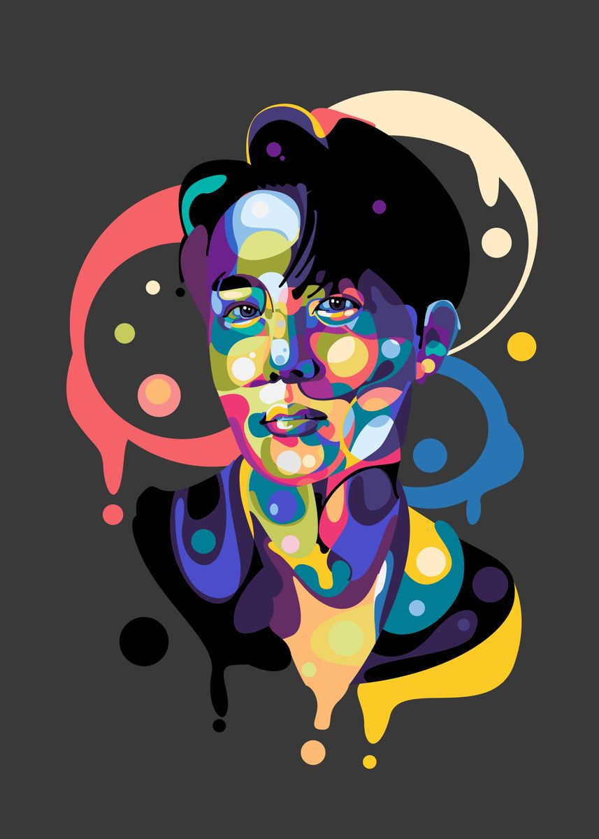 'JHope pop art' Poster, picture, metal print, paint by AD art | Displate