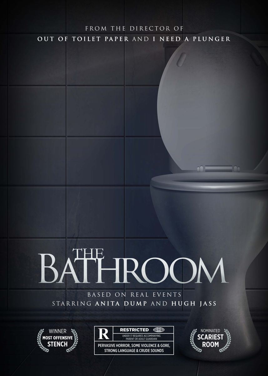 'The Bathroom Horror Parody' Poster, picture, metal print, paint by ...