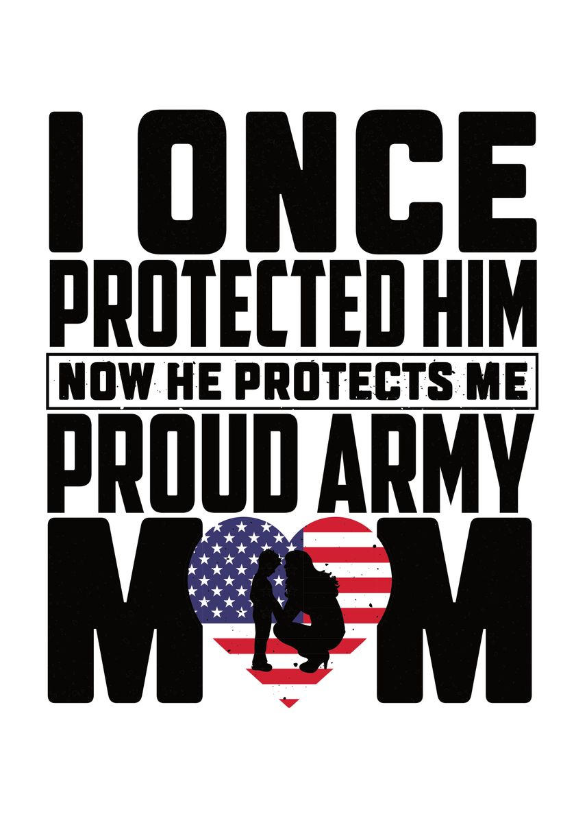 'Proud Army Mom' Poster, picture, metal print, paint by ZS C O M M E R ...