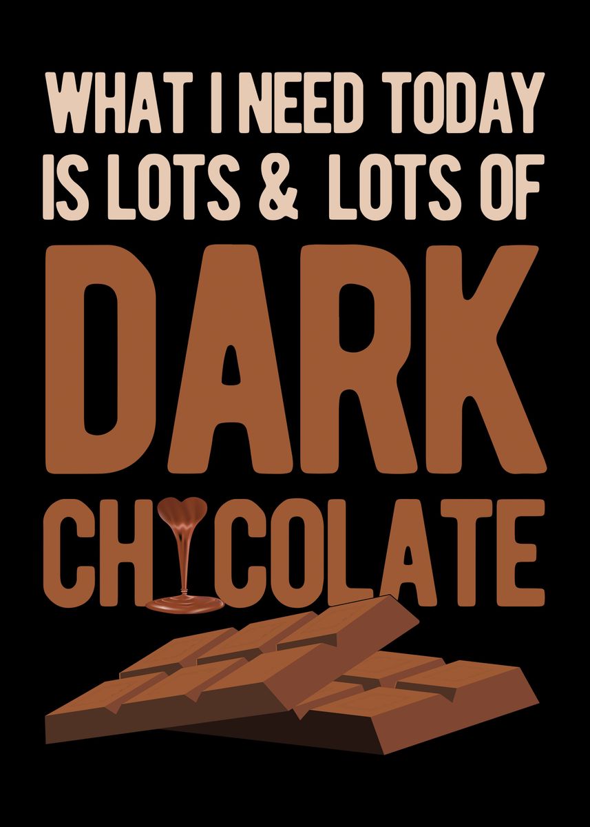 dark-chocolate-funny-poster-picture-metal-print-paint-by-visualz