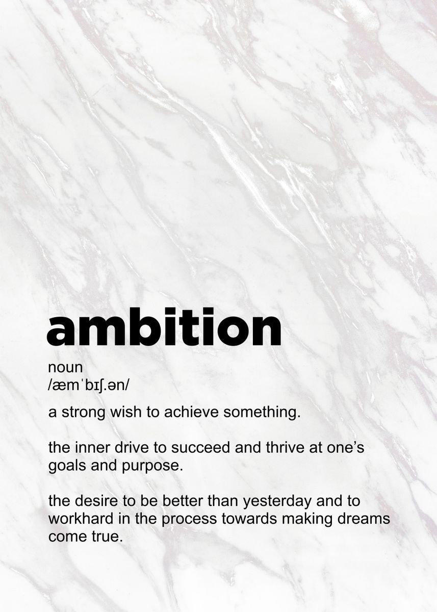 'ambition definition poster' Poster by Special Posters displate Displate