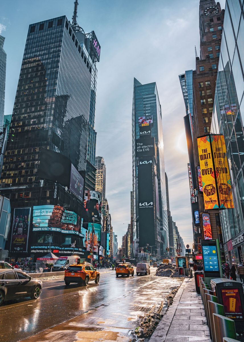 'Times Square New York City' Poster, picture, metal print, paint by