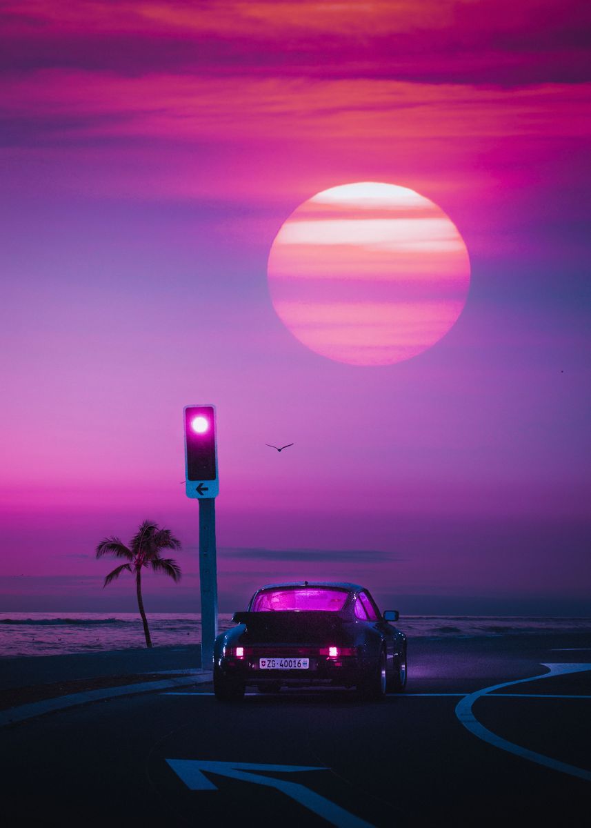 'Outrun' Poster by Outrun Youth | Displate