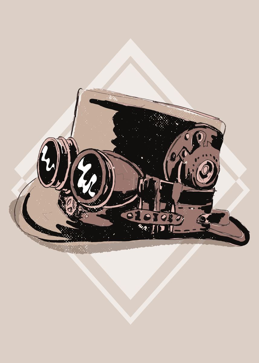 'Steampunk top hat' Poster, picture, metal print, paint by Bombdesign ...
