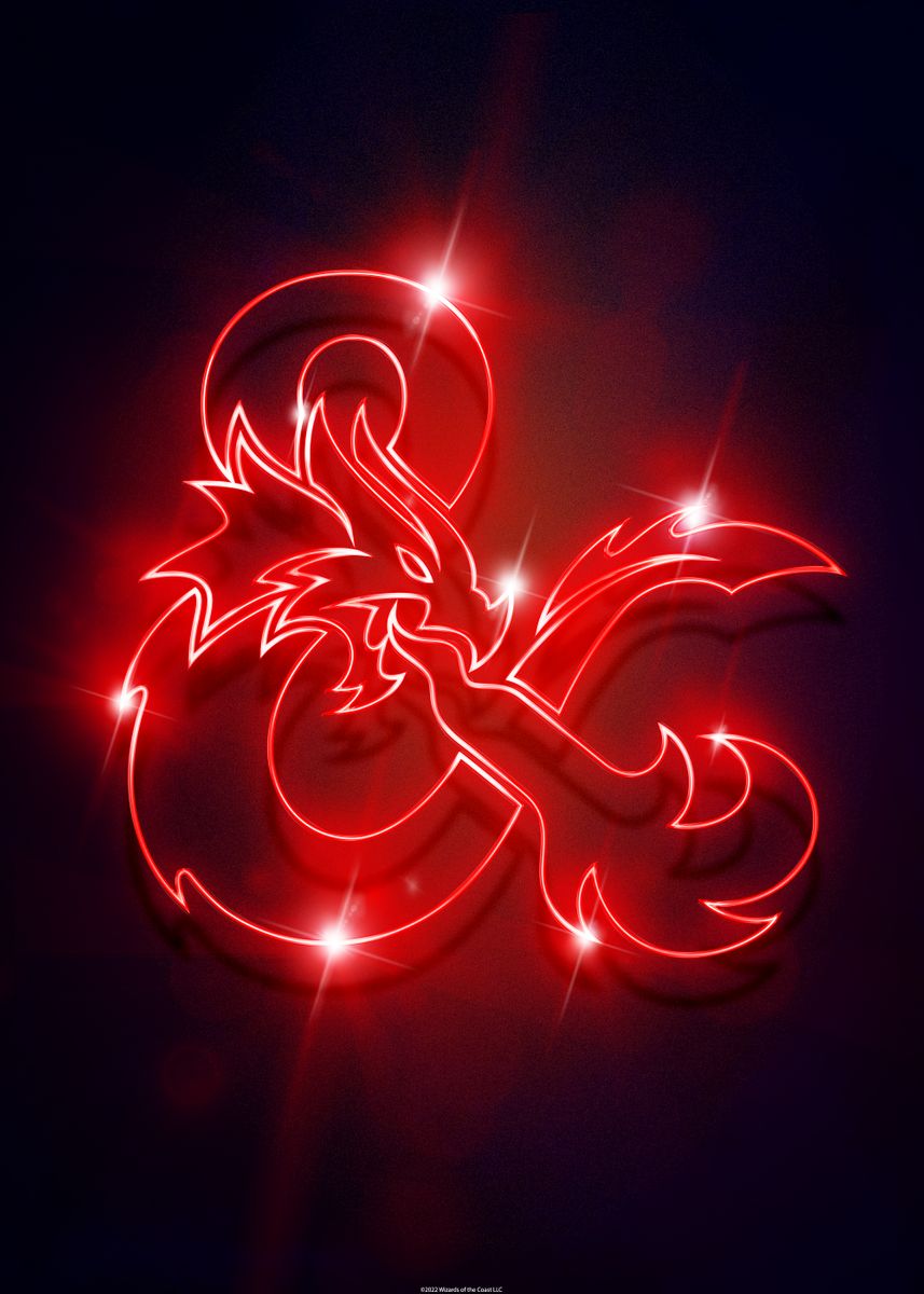 'Ampersand Neon' Poster, picture, metal print, paint by Dungeons and ...