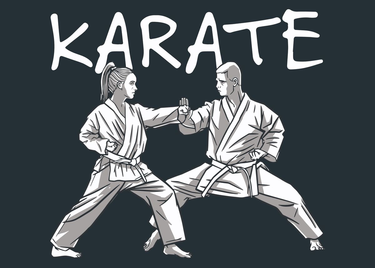 'Karate people martial arts' Poster by Bombdesign | Displate