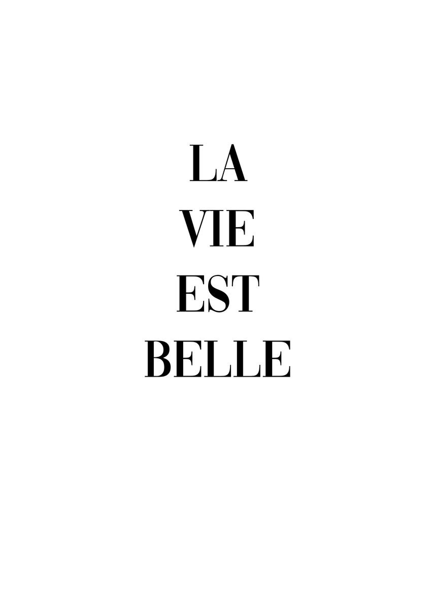 'La Vie Est Belle' Poster, picture, metal print, paint by dkDesign ...