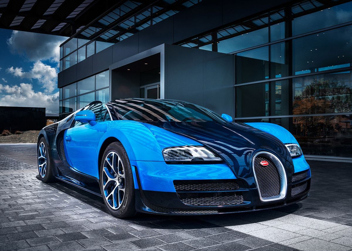 'Bugatti Veyron Grand Sport' Poster by WorldTravel Displate Art | Displate