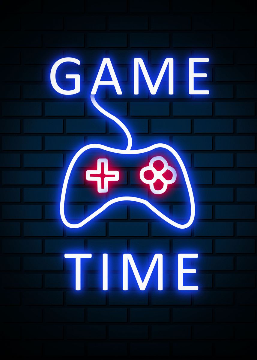 'Game Time Gaming Quote' Poster by Pro Elise Displate