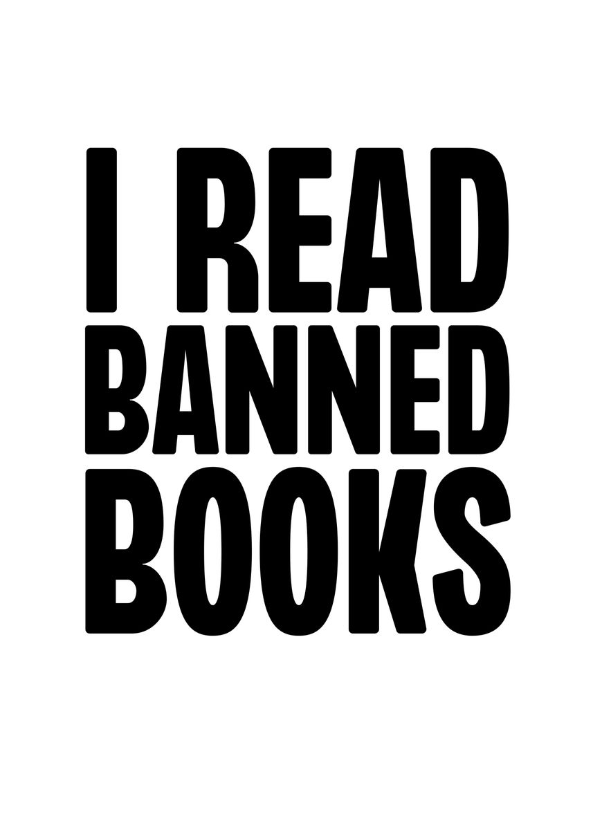 'I Read Banned Books' Poster, picture, metal print, paint by Francois ...