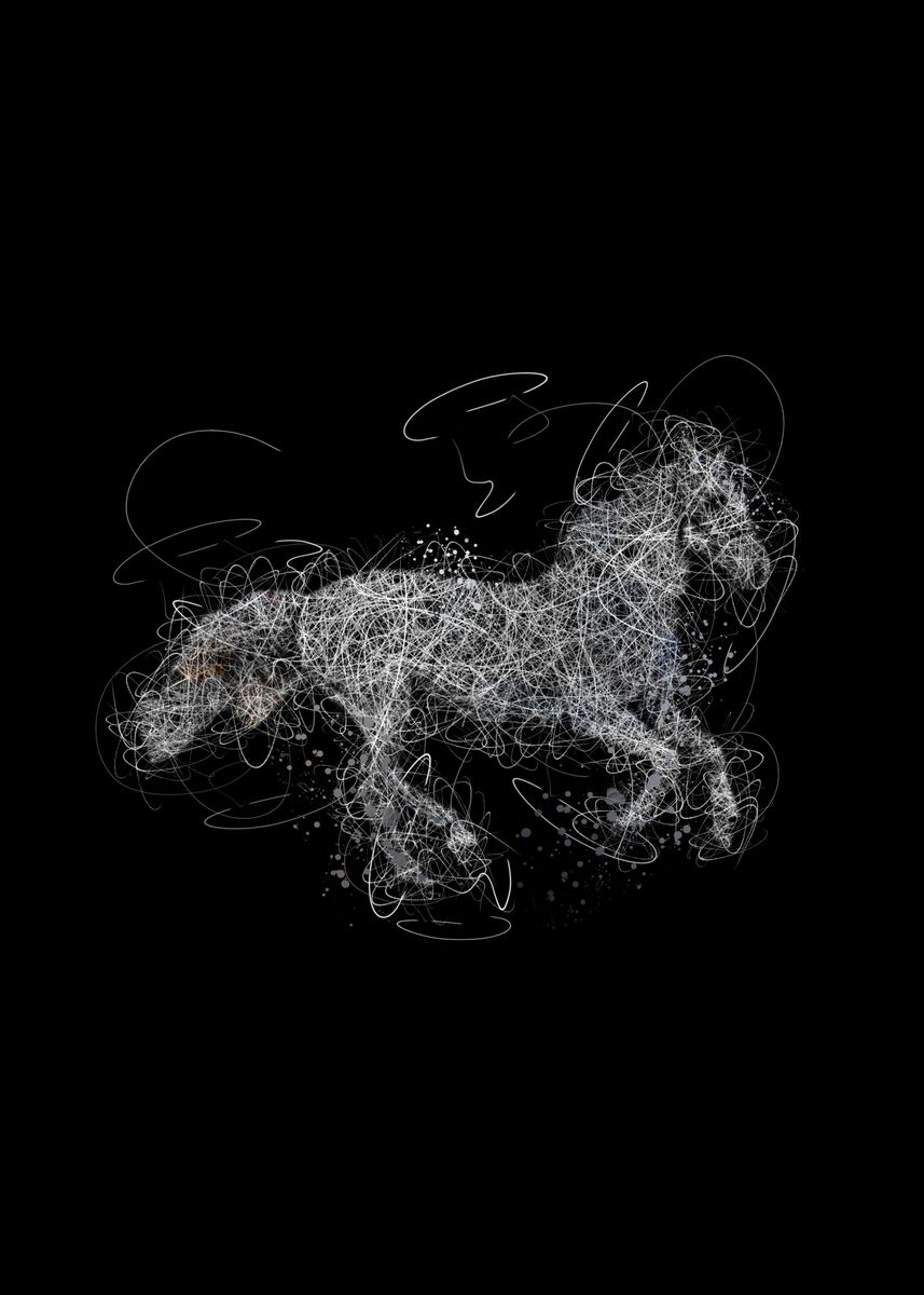 'scribble art horse' Poster by Nabila Art Displate