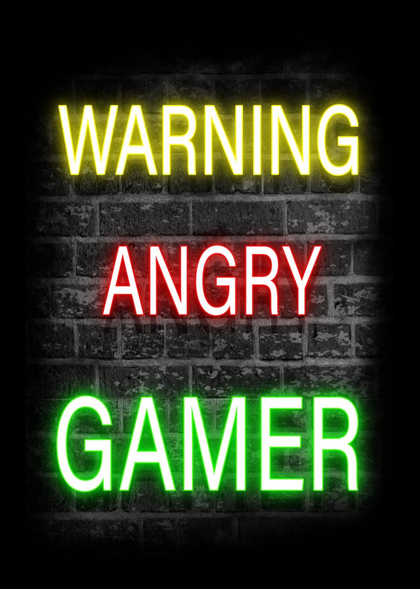 'Gaming Gamer Quotes' Poster, picture, metal print, paint by LeighHorne