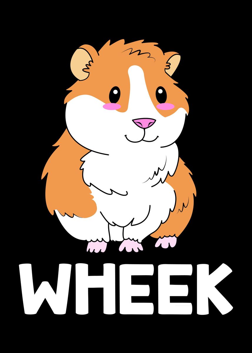 'Guinea Pig Wheek' Poster by FunnyGifts | Displate