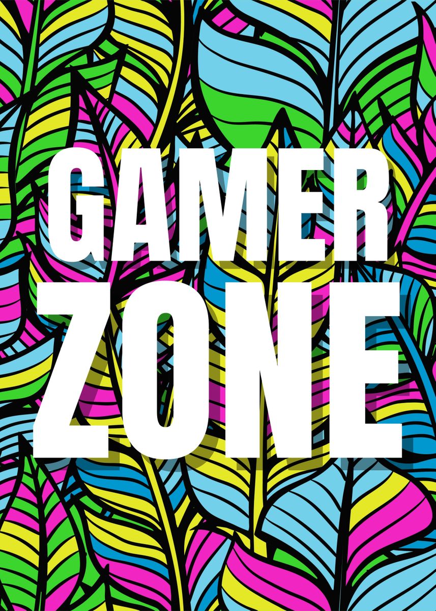 Gamer Zone Poster Picture Metal Print Paint By Simon Clement